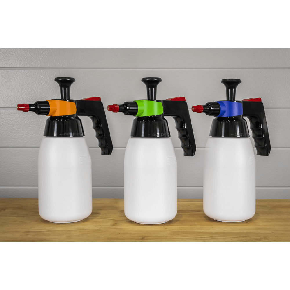 Premium Pressure Solvent Sprayers & Colour-Coded Caps Combo 1L : Model No- SCSGCOMBO