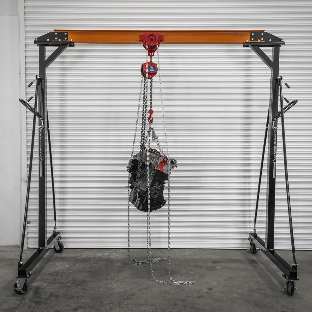 Portable Adjustable Gantry Crane with Geared Trolley Combo 1 Tonne Model No- SG1000KITG