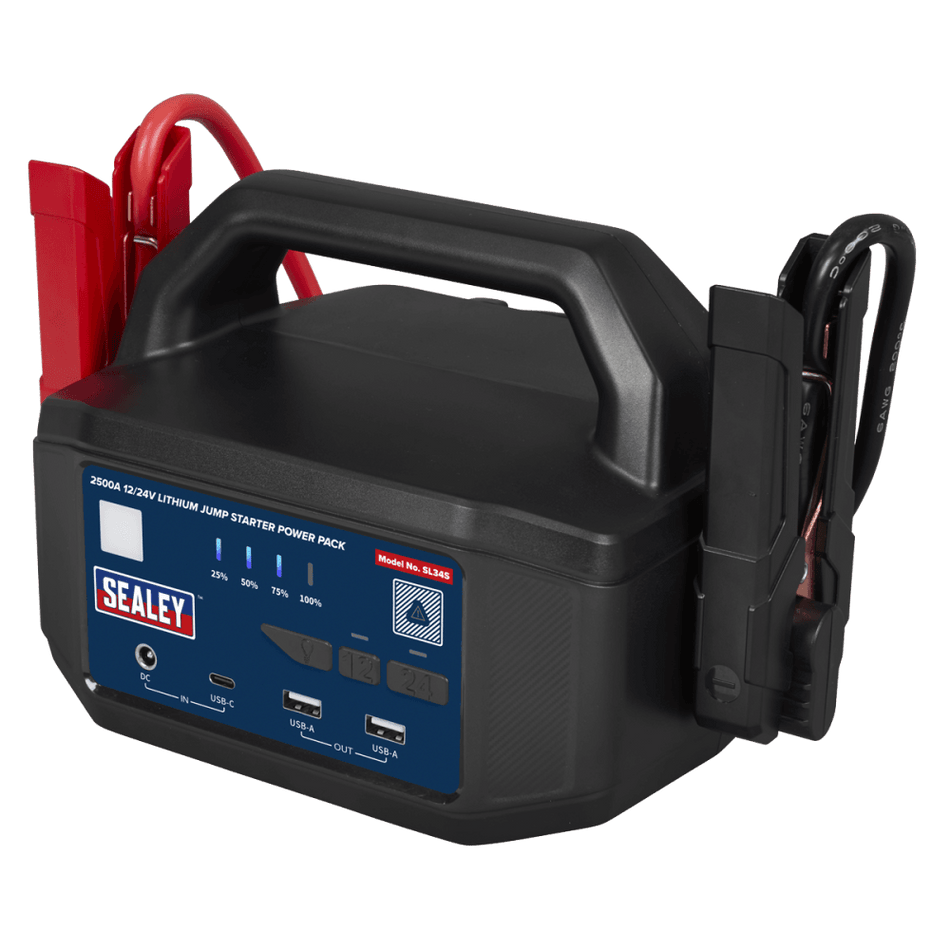 2500A 12/24V Lithium Jump Starter Power Pack Model No- SL34S