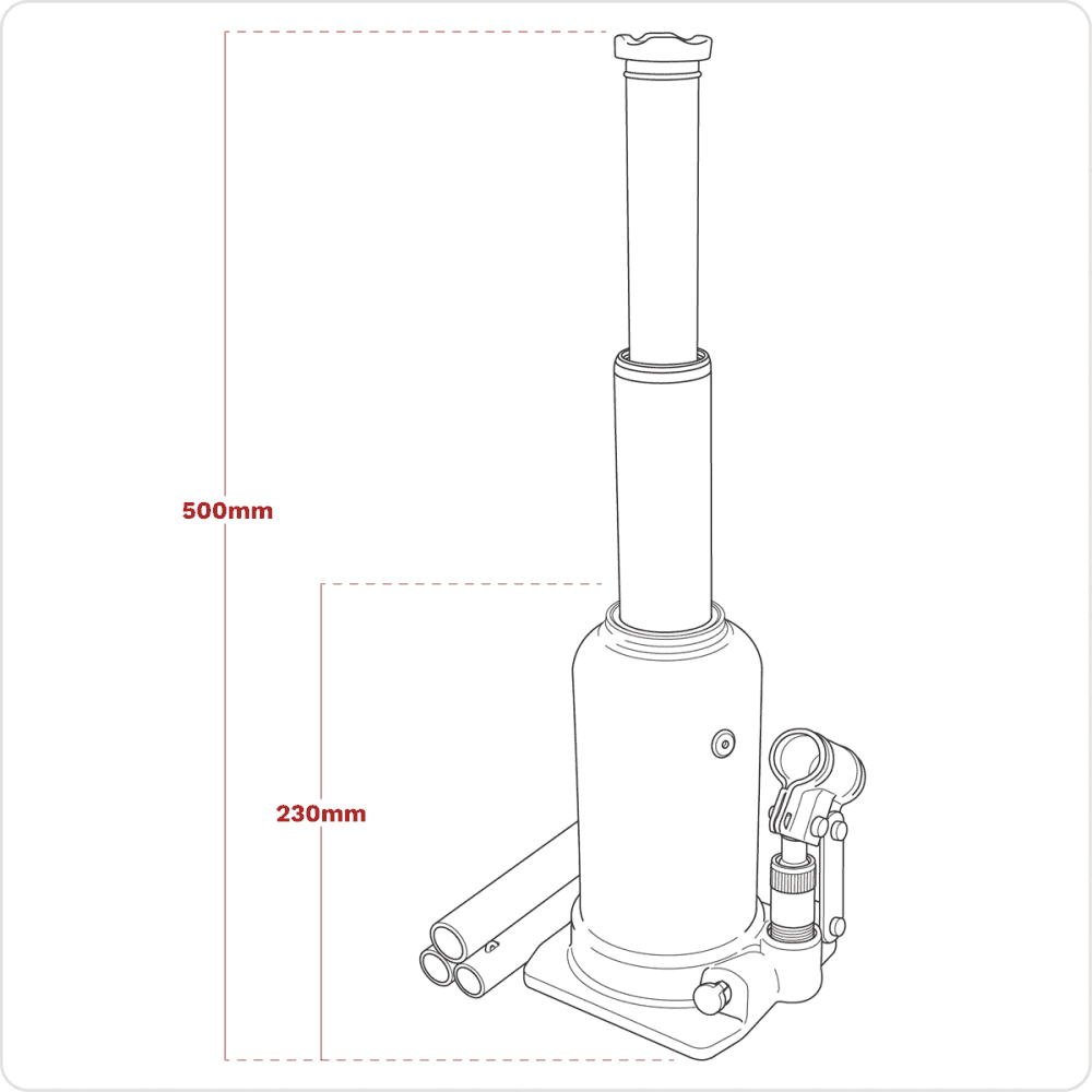 Viking Telescopic Bottle Jack 5 Tonne Model No- PTBJ5S