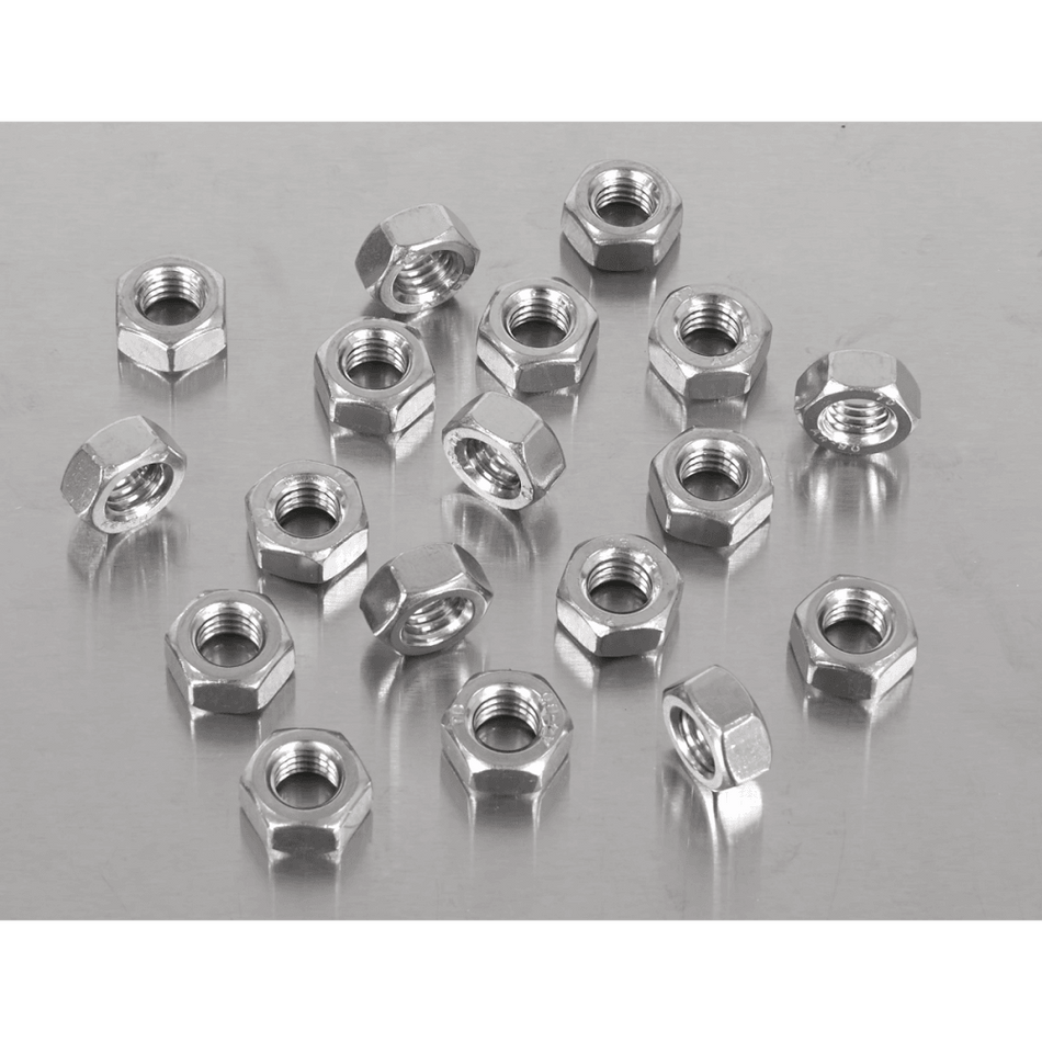 Stainless Steel Full Nut M8 x 1.25 pitch, DIN 934 - Pack of 100 Model No- SS8