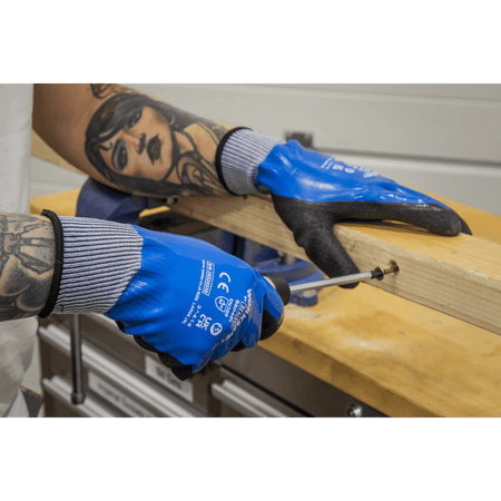 Worksafe Waterproof Latex Gloves, Large - Pack of 6 Pairs Model No- SSP49L/6