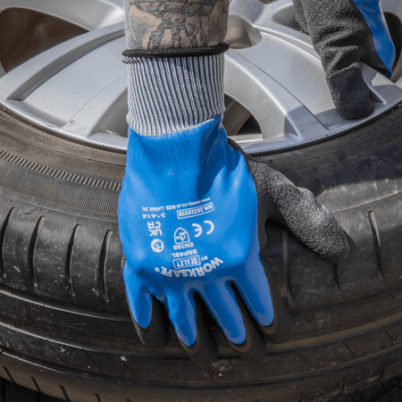 Worksafe Waterproof Latex Gloves, Large - Pack of 6 Pairs Model No- SSP49L/6
