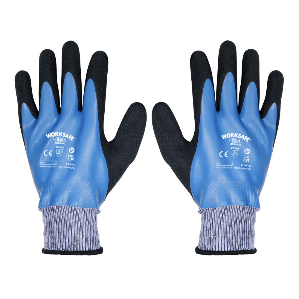 Worksafe Waterproof Latex Gloves, X-Large - Pair Model No- SSP49XL