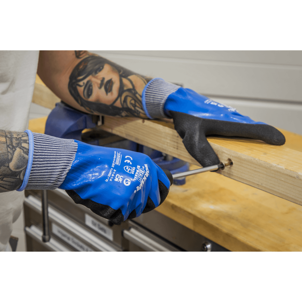Worksafe Waterproof Latex Gloves, X-Large - Pack of 6 Pairs Model No- SSP49XL/6