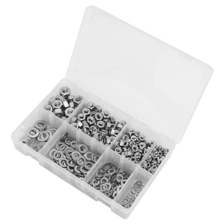 Stainless Steel Nut and Washer Assortment M5-M10 500pc Model No- AB077NW