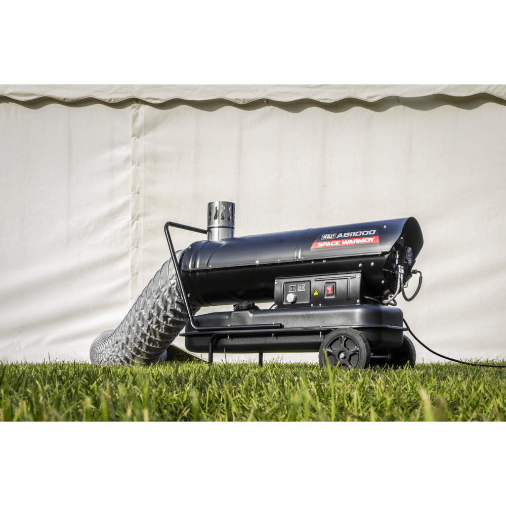 Space Warmer® Indirect Kerosene/Diesel Heater with Wheels 102,000Btu/hr : Model No- ABI1000