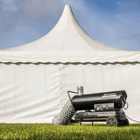 Space Warmer® Indirect Kerosene/Diesel Heater with Wheels 102,000Btu/hr : Model No- ABI1000