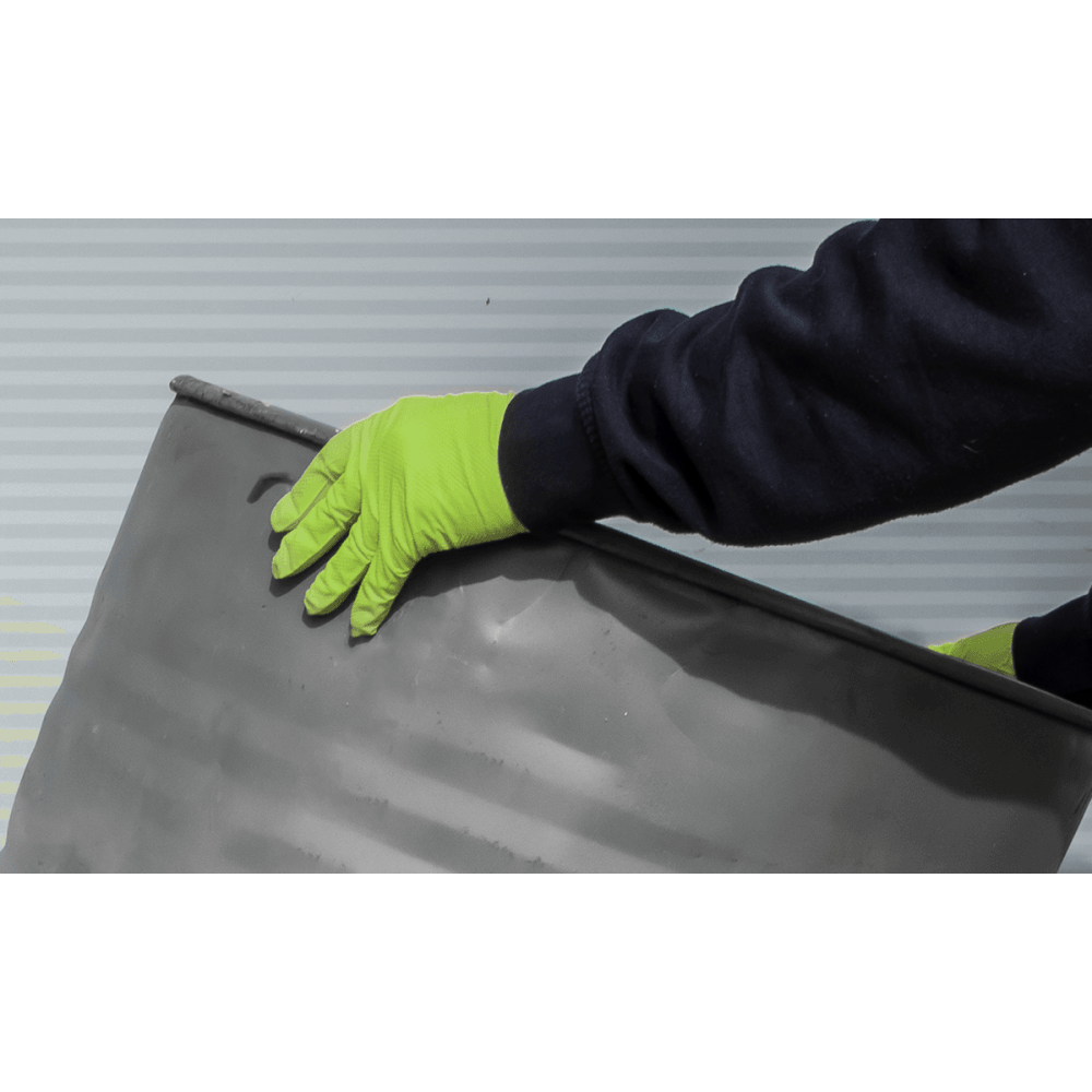 Diamond Grip Extra-Thick Nitrile Powder-Free Gloves, Hi-Vis Green, Large - Pack of 50 Model No- SSP54L
