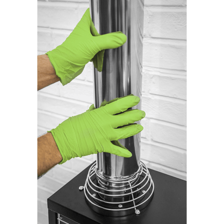 Diamond Grip Extra-Thick Nitrile Powder-Free Gloves, Hi-Vis Green, X-Large - Pack of 50 Model No- SSP54XL