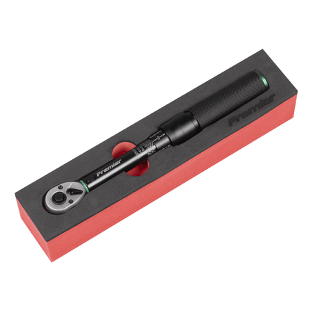 Premier Black Calibrated Micrometer Torque Wrench 1/4"Sq Drive 5-25Nm : Model No- STW901B