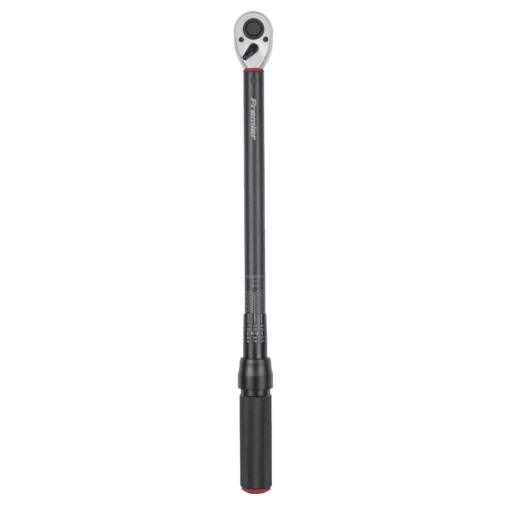 Torque Wrench Micrometer 1/2"Sq Drive Calibrated 40-220Nm - Premier Black : Model No- STW904B