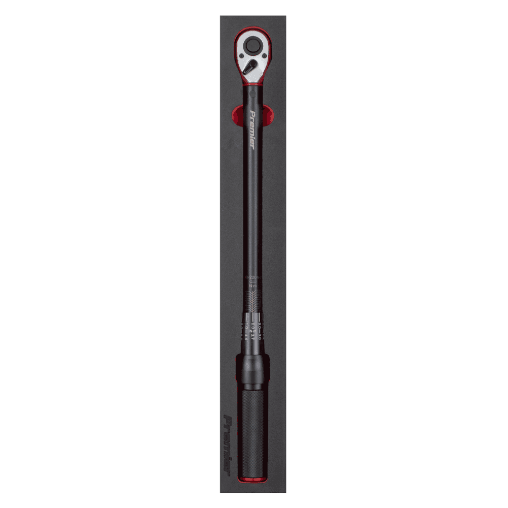 Torque Wrench Micrometer 1/2"Sq Drive Calibrated 40-220Nm - Premier Black : Model No- STW904B