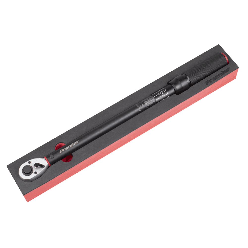 Torque Wrench Micrometer 1/2"Sq Drive Calibrated 40-220Nm - Premier Black : Model No- STW904B