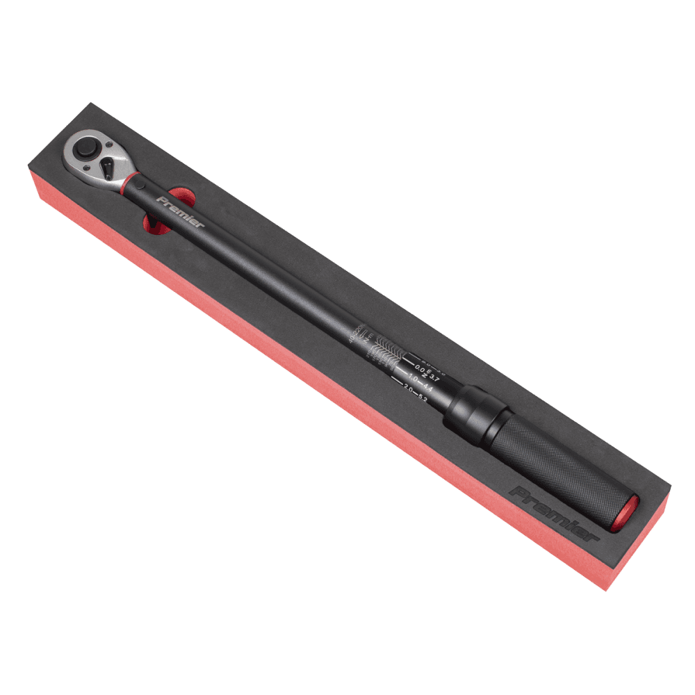Torque Wrench Micrometer 1/2"Sq Drive Calibrated 40-220Nm - Premier Black : Model No- STW904B