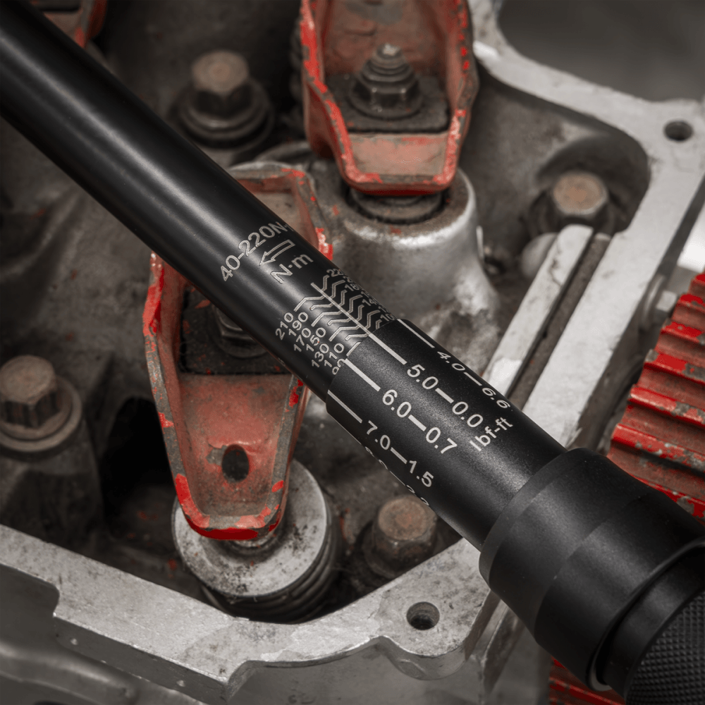 Torque Wrench Micrometer 1/2"Sq Drive Calibrated 40-220Nm - Premier Black : Model No- STW904B