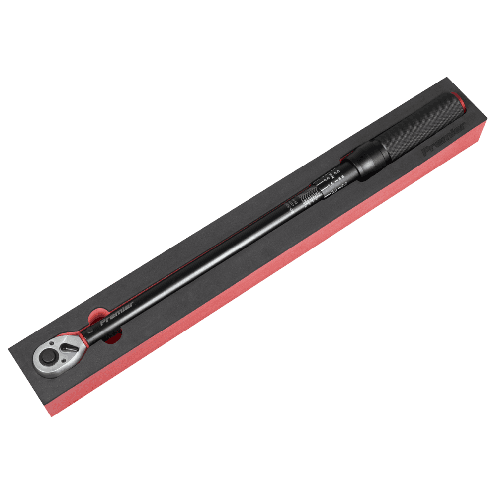 Premier Black Torque Wrench Micrometer 1/2"Sq Drive Calibrated 60-330Nm : Model No- STW905B