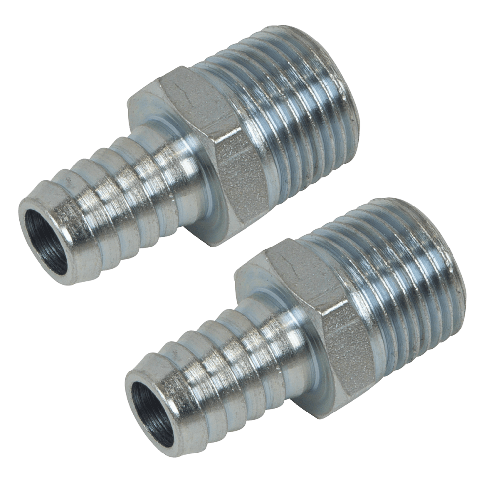 PCL Screwed Tailpiece Male 1/2"BSPT - 1/2" Hose - Pack of 2 : Model No- AC99
