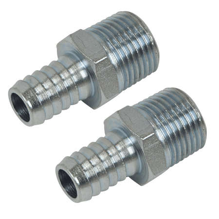 PCL Screwed Tailpiece Male 1/2"BSPT - 1/2" Hose - Pack of 2 : Model No- AC99