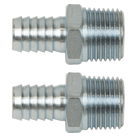 PCL Screwed Tailpiece Male 1/2"BSPT - 1/2" Hose - Pack of 2 : Model No- AC99
