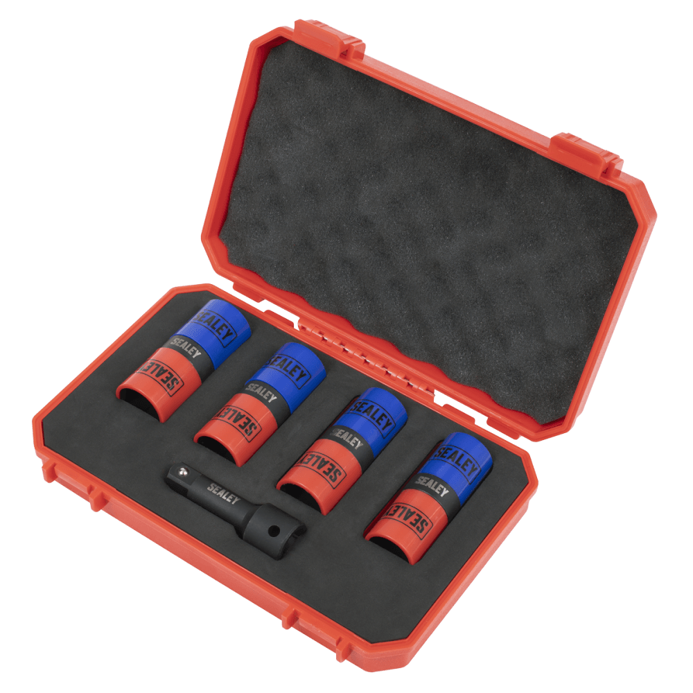 Double Ended Alloy Wheel Impact Socket Set 1/2"Sq Drive 5pc Model No- SX1820S