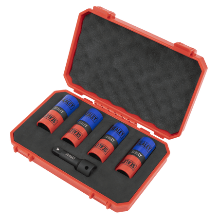 Double Ended Alloy Wheel Impact Socket Set 1/2"Sq Drive 5pc Model No- SX1820S