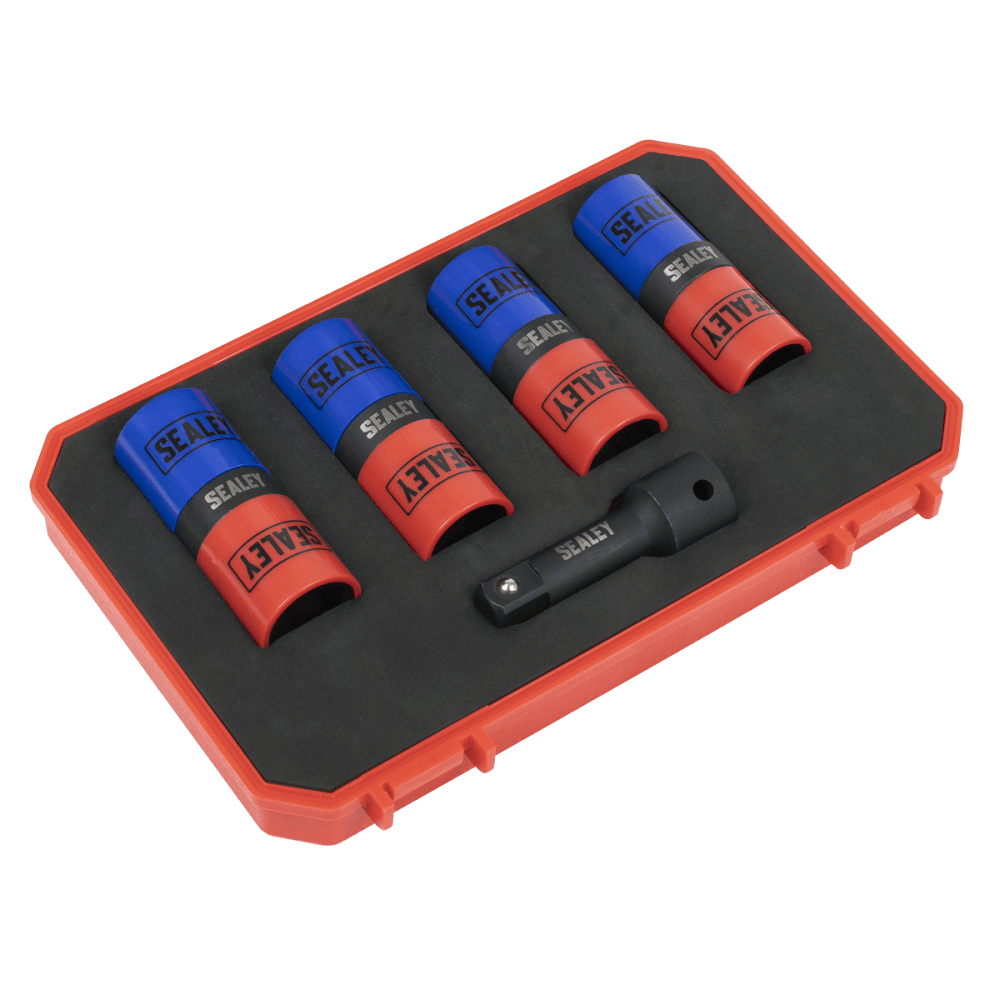 Double Ended Alloy Wheel Impact Socket Set 1/2"Sq Drive 5pc Model No- SX1820S