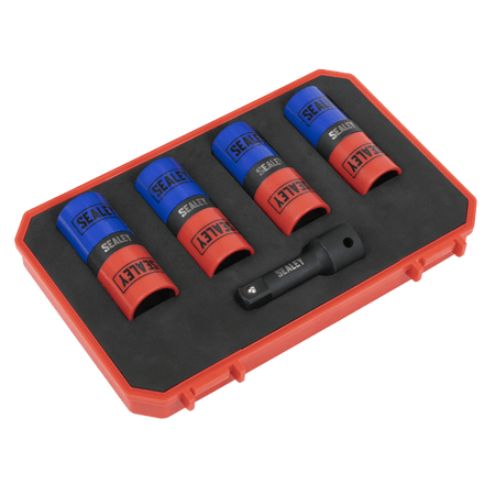 Double Ended Alloy Wheel Impact Socket Set 1/2"Sq Drive 5pc Model No- SX1820S