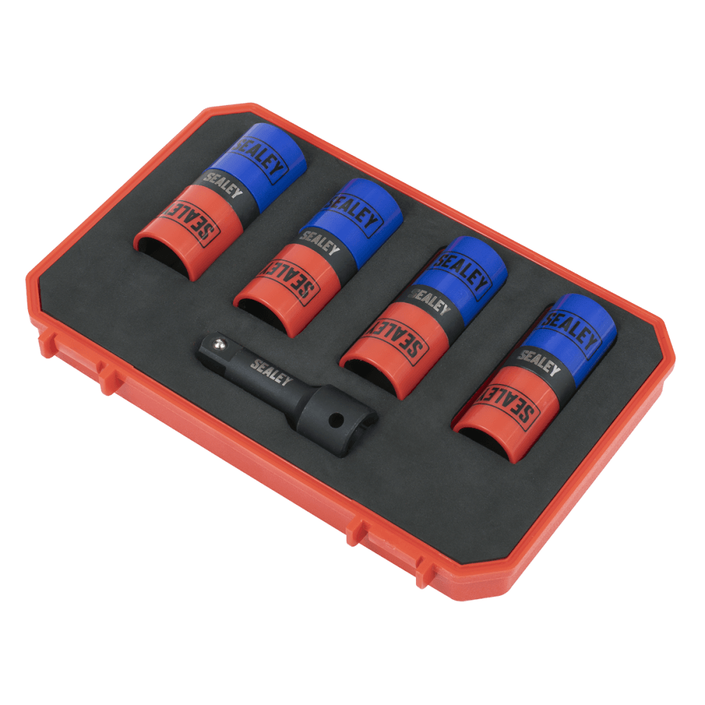 Double Ended Alloy Wheel Impact Socket Set 1/2"Sq Drive 5pc Model No- SX1820S