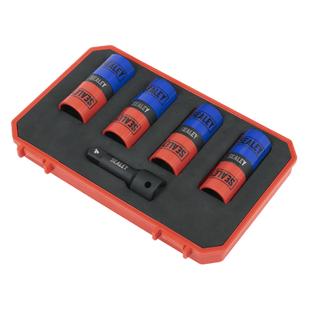 Double Ended Alloy Wheel Impact Socket Set 1/2"Sq Drive 5pc Model No- SX1820S