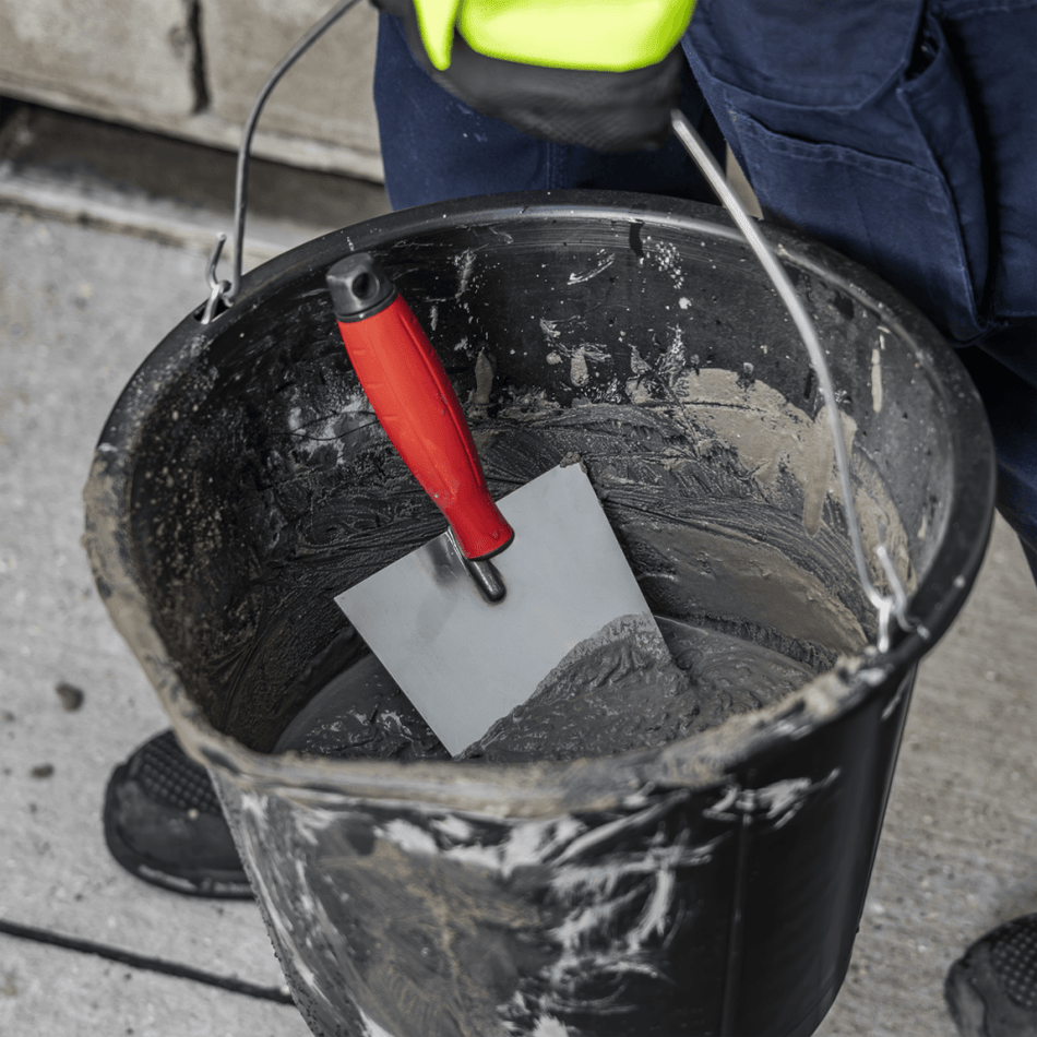 Stainless Steel Bucket Trowel with Rubber Handle 180mm Model No- T1204