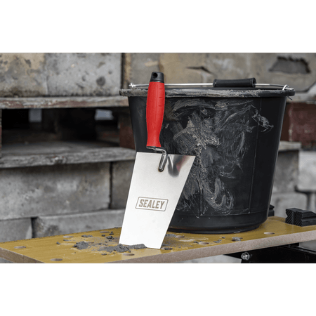 Stainless Steel Bucket Trowel with Rubber Handle 180mm Model No- T1204
