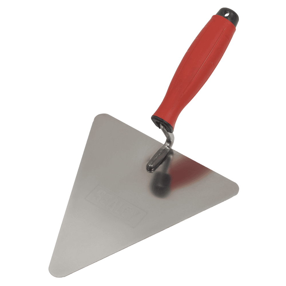 Stainless Steel Triangular Brick Trowel with Rubber Handle 180mm Model No- T1205
