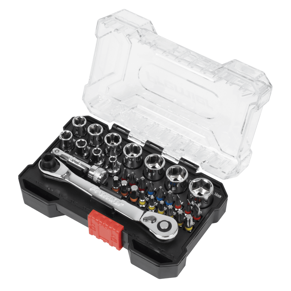 Premier Socket & Colour-Coded Bit Set 1/4"Sq Drive 31pc : Model No- AK2111