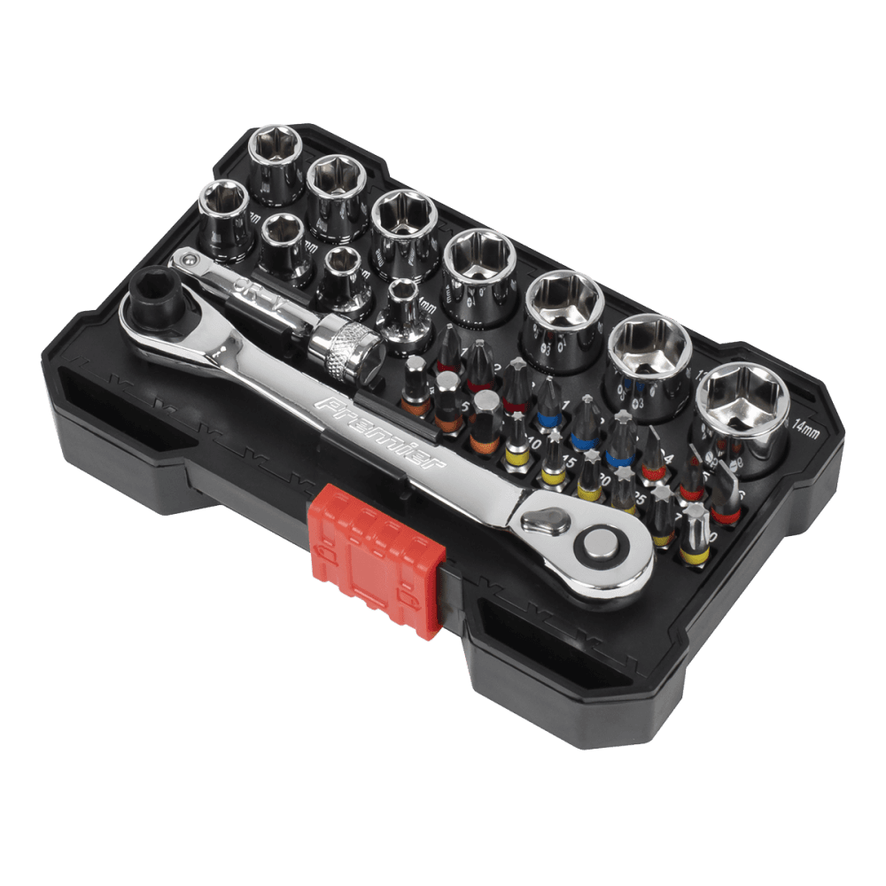 Premier Socket & Colour-Coded Bit Set 1/4"Sq Drive 31pc : Model No- AK2111