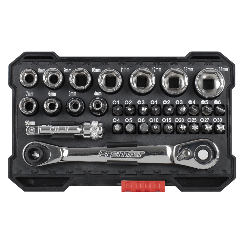 Premier Socket & Colour-Coded Bit Set 1/4"Sq Drive 31pc : Model No- AK2111