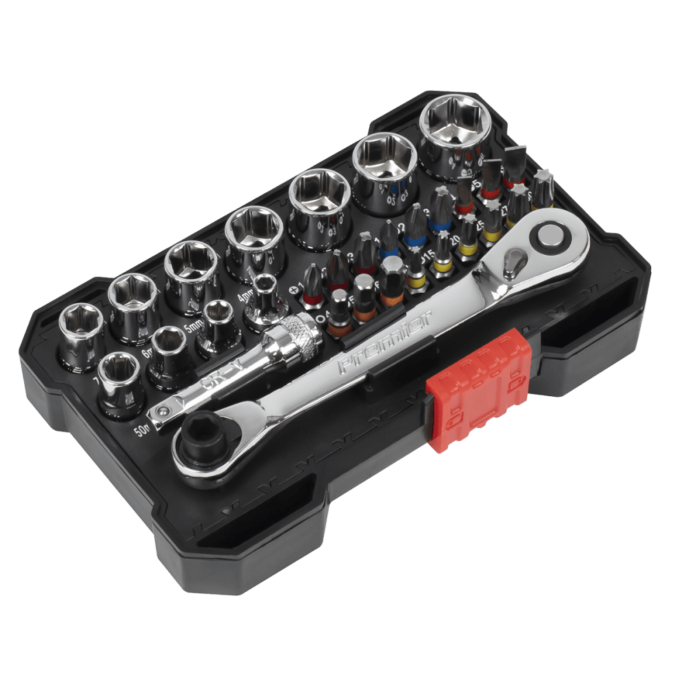 Premier Socket & Colour-Coded Bit Set 1/4"Sq Drive 31pc : Model No- AK2111