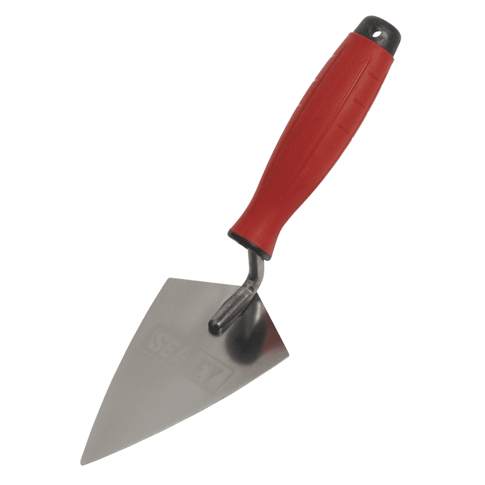 Stainless Steel Sharp Pointing Trowel with Rubber Handle 140mm Model No- T1222