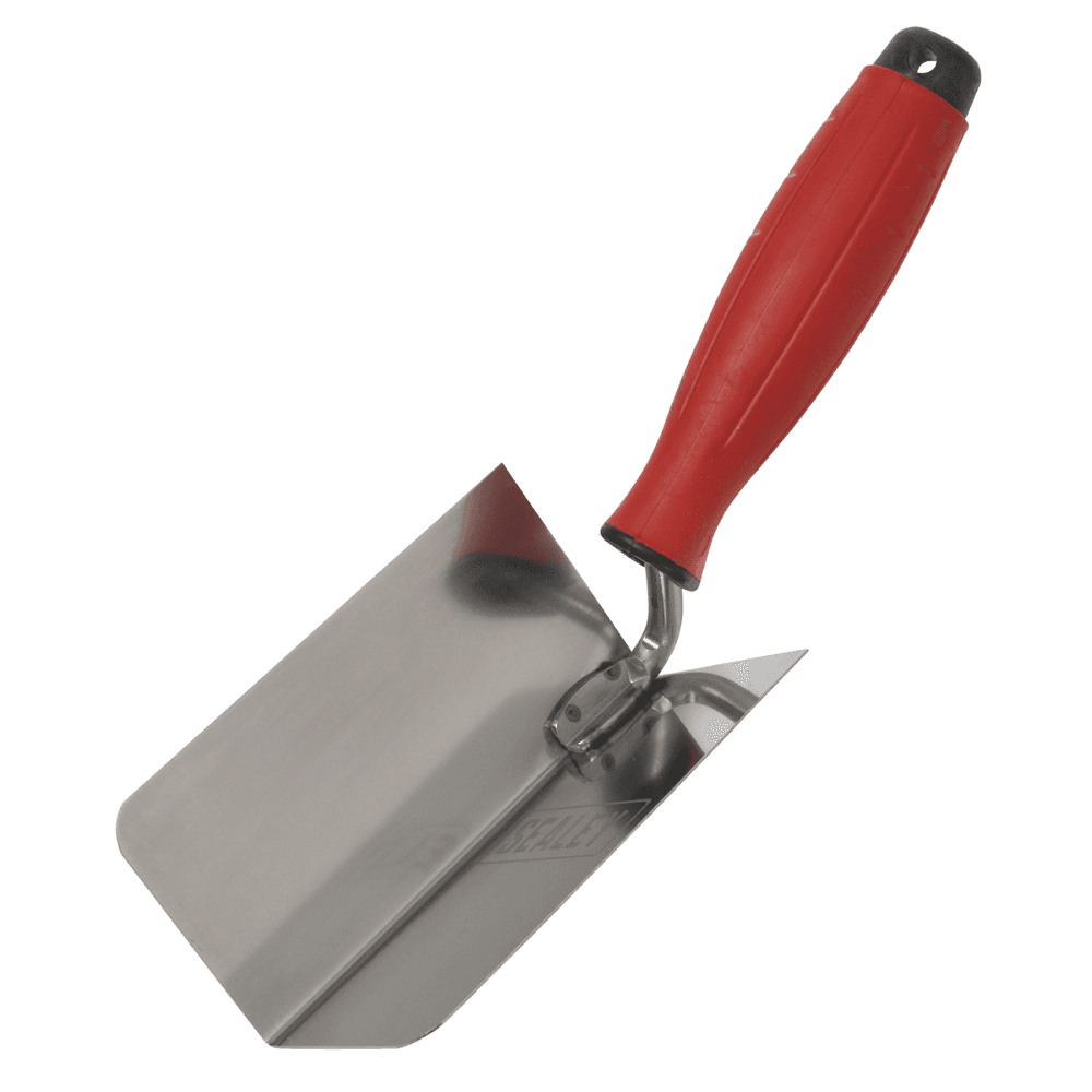 Stainless Steel Internal Corner Trowel with Rubber Handle 120 x 60mm Model No- T1802