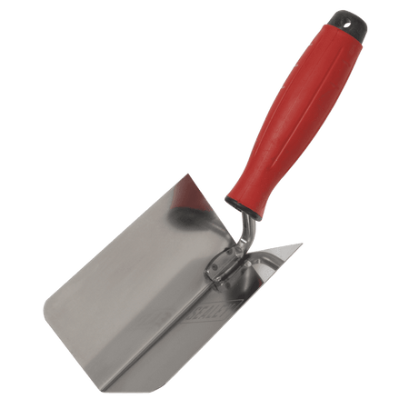 Stainless Steel Internal Corner Trowel with Rubber Handle 120 x 60mm Model No- T1802