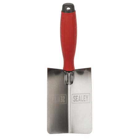 Stainless Steel Internal Corner Trowel with Rubber Handle 120 x 60mm Model No- T1802