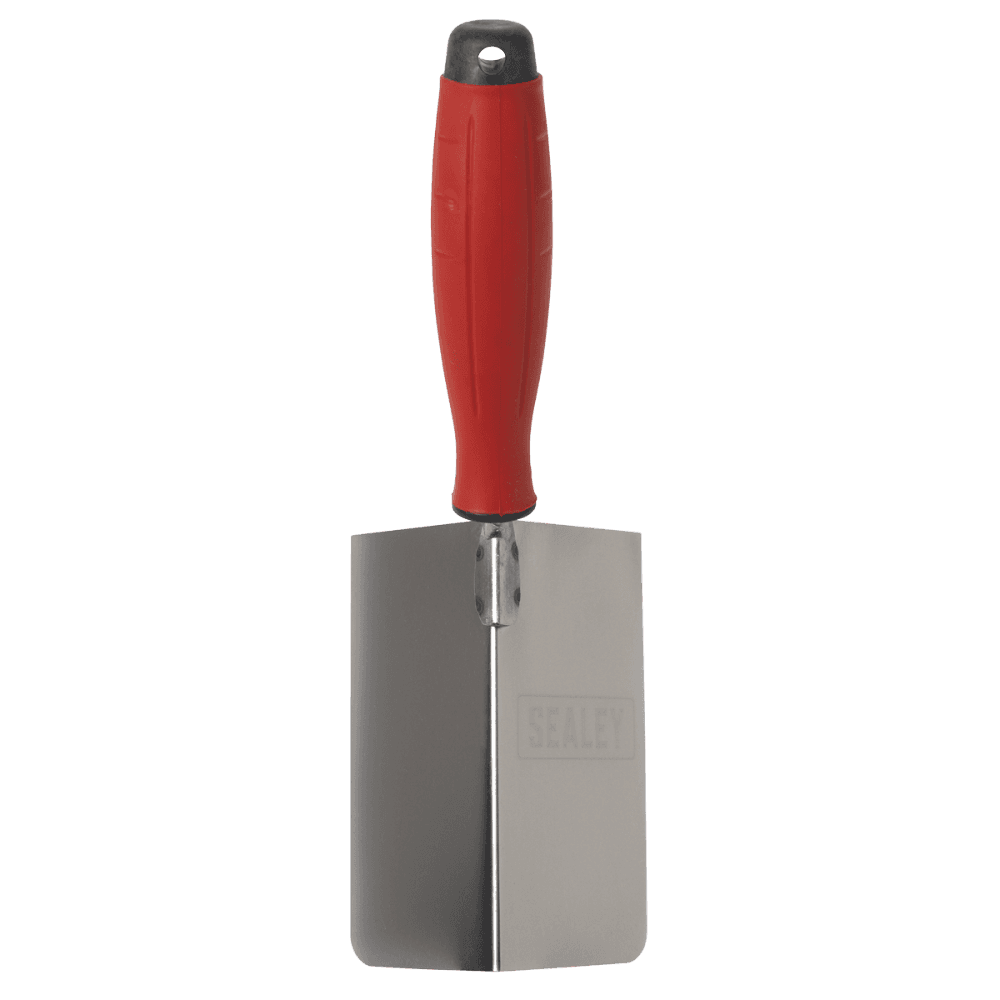 Stainless Steel External Corner Trowel with Rubber Handle 120 x 60mm Model No- T1803