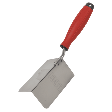 Stainless Steel External Corner Trowel with Rubber Handle 120 x 60mm Model No- T1803