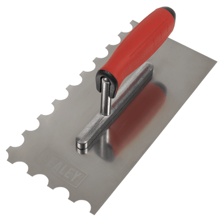 Stainless Steel Semicircle Tooth Trowel with Rubber Handle & Aluminium Foot 270mm Model No- T6701