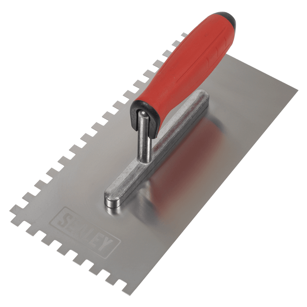 Stainless Steel 8mm Notched Trowel with Rubber Handle 270mm Model No- T7808