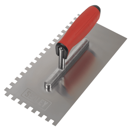 Stainless Steel 8mm Notched Trowel with Rubber Handle 270mm Model No- T7808