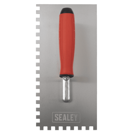 Stainless Steel 8mm Notched Trowel with Rubber Handle 270mm Model No- T7808