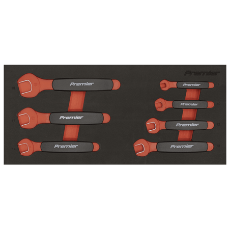 Premier Insulated Open-End Spanner Set with Tool Tray 7pc - VDE Approved Model No- TBTE03