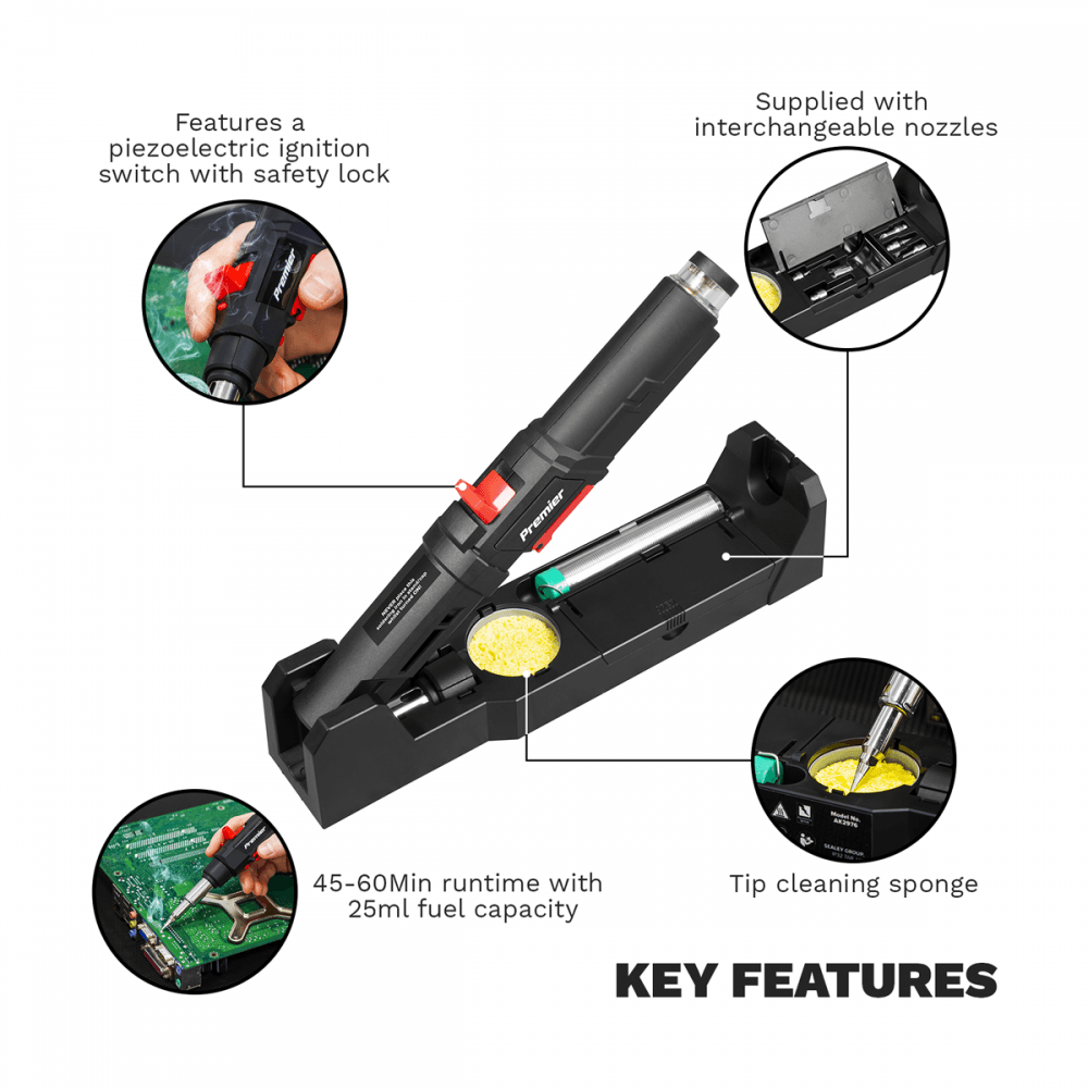 Butane Soldering Iron Kit 3-in-1 Quick Release Model No- AK2976