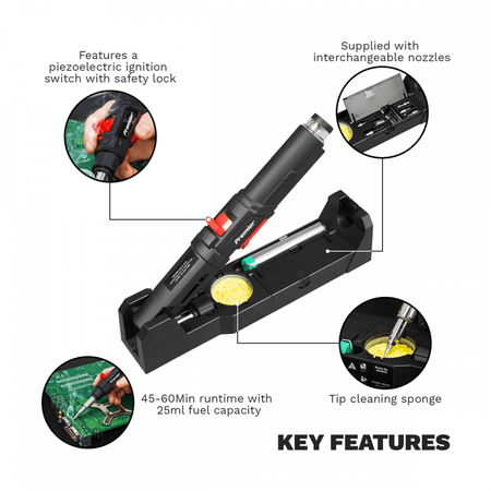 Butane Soldering Iron Kit 3-in-1 Quick Release Model No- AK2976